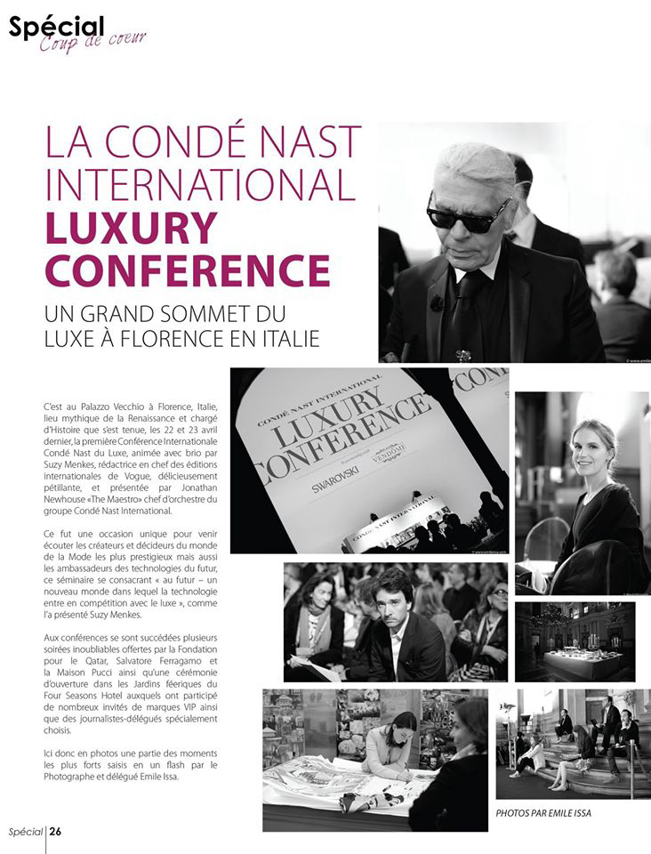 Conde Nast Luxury Conference 2015 Photos Emile Issa Special Magazine